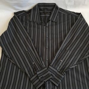 Men’s BCBG Maxazria Striped Dress Shirt Size XL